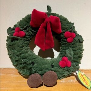 JELLYCAT LONDON I AM Little AMUSEABLE BERRY WREATH Luxury PLUSH, NWT Retired